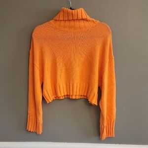 H&M Vibrant Orange Cowl Neck Sweater